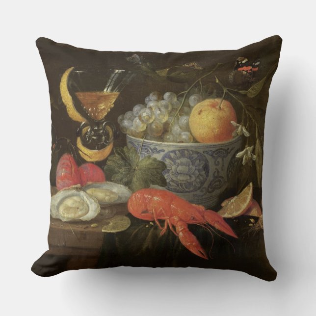 Coussin La vie toujours avec le fruit et les mollusques et (Recto)