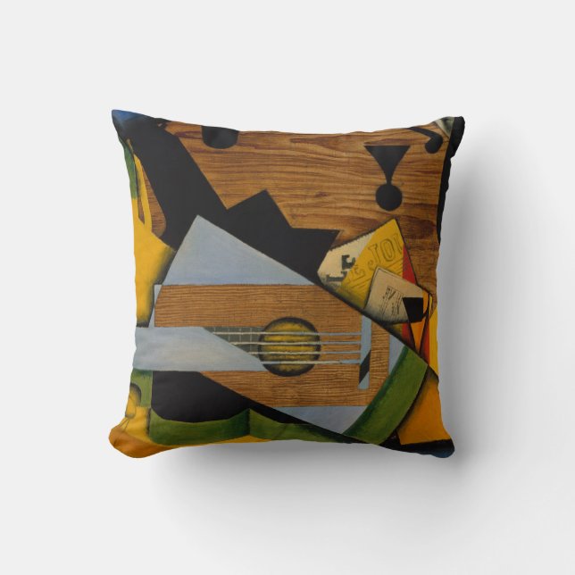 Coussin La vie toujours avec une guitare (Recto)