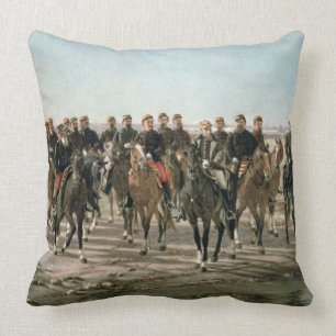 Coussin La visite au nègre de rivière par le Général J