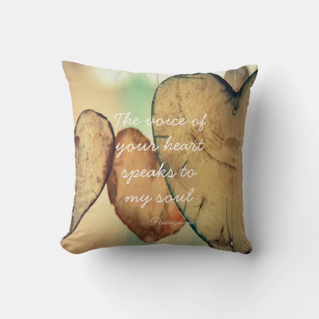 Coussin La Voix De Votre Coeur Citation (Recto)