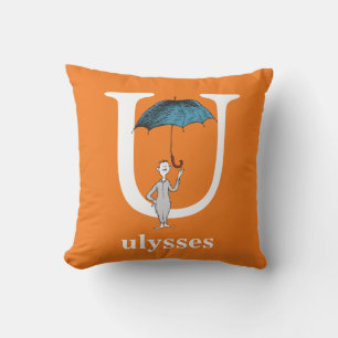 Coussin L'ABC de Dr Seuss : Lettre U - Blanc   Ajoutez vot