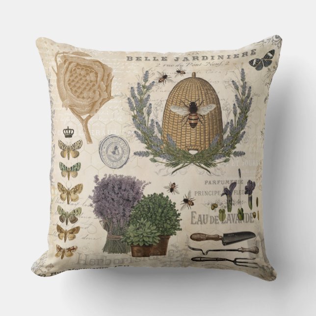 Coussin L'Abeille Vintage (Recto)
