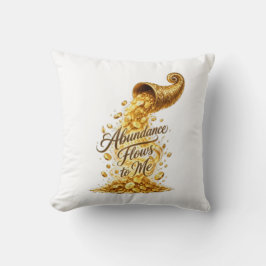 Coussin « L'abondance coule vers moi »