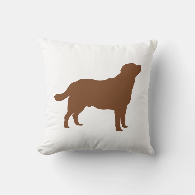 Coussin Labrador Brown Silhouette Standing Lab (Recto)