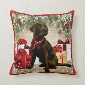COUSSIN LABRADOR CHOCOLATE DE NOËL