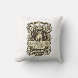 Coussin Labrador Lady Dog Crown Shield_1