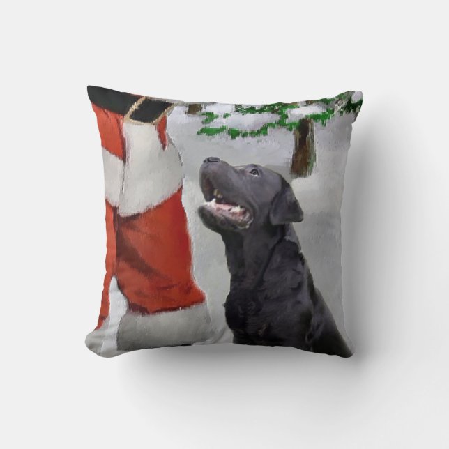 Coussin Labrador Retriever Christmas (Recto)