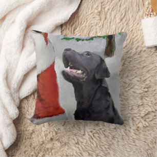 Coussin Labrador Retriever rencontre Père Noël Christmas