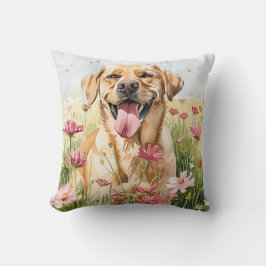 Coussin Labrador Retriever Watercolor Throw Pillow