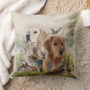 Coussin Labrador Retrivers avec faisan, Art