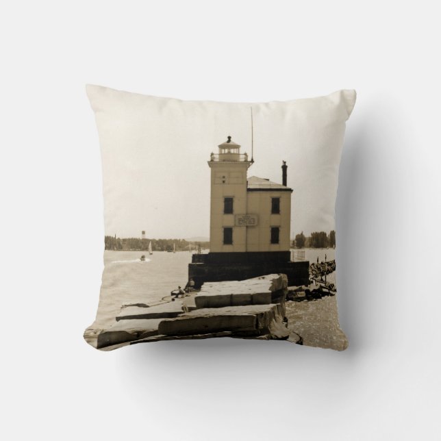 Coussin Lac Erie Lighthouse (Recto)