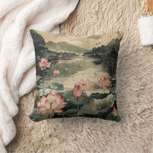 Coussin Lac Lotus au Clair de Lune (1)