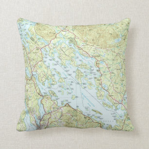 Coussin Lac Winnipesaukee Map (1986)