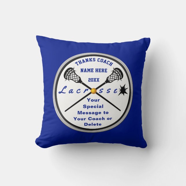 Coussin Lacrosse Cadeaux Coach, Personnalisé, Joueurs, Ent (Recto)