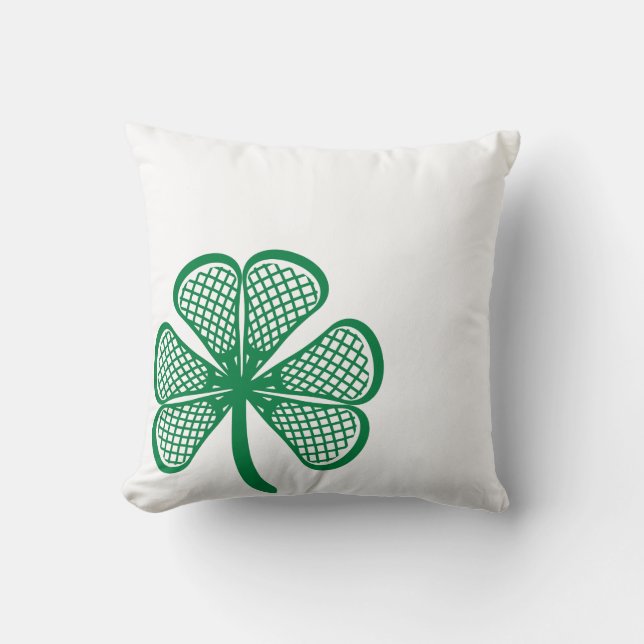 Coussin Lacrosse chanceuse de shamrock de Jour de la Saint (Recto)