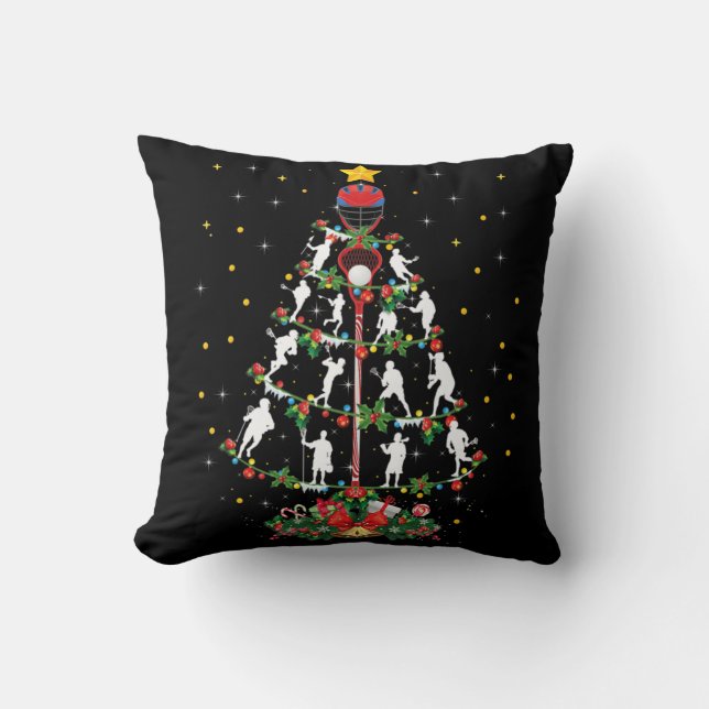 Coussin Lacrosse Sports Amoureux Xmas Santa Hat Lacrosse C (Recto)