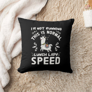 Coussin Lady Déjeuner Normale Vitesse Drôle Llama Dit Humo