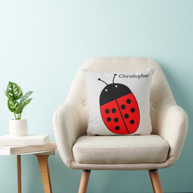 Coussin Ladybird Design Personalised (Chaise)