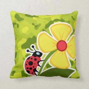Coussin Ladybug; Camo Vert Acide; Camouflage