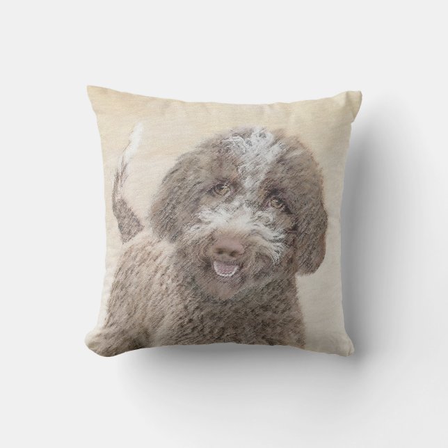 Coussin Lagotto Romagnolo Peinture - Cute Original Chien A (Recto)