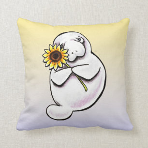 Coussin -Laisse ensoleillée Art™ de lamantin