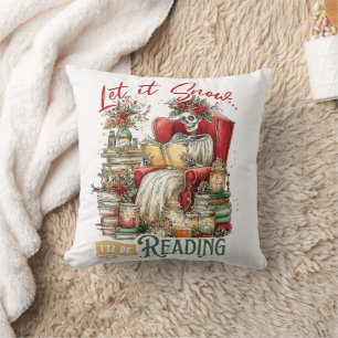 Coussin Laisse-le neiger je vais lire