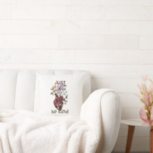 Coussin Laissez la bonté fleurir du coeur 🌿 ❤️