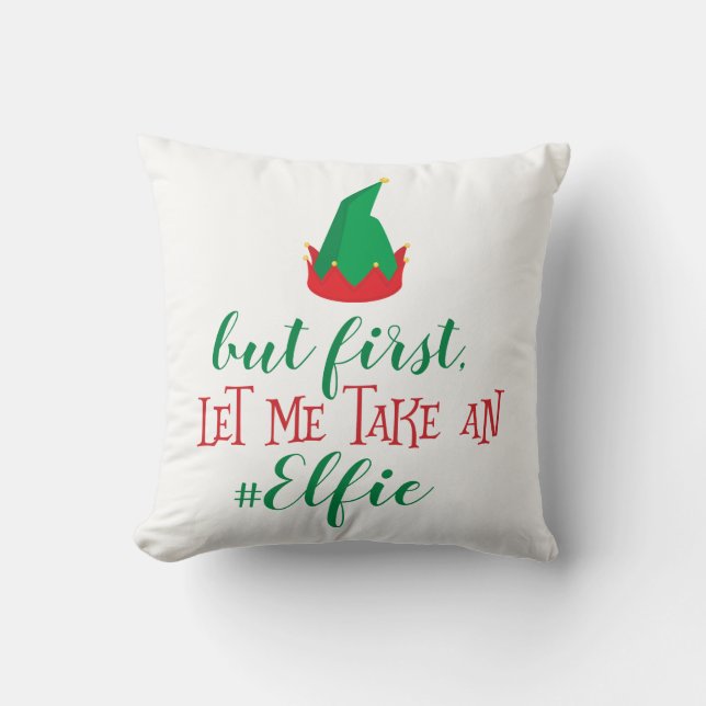 Coussin Laissez-moi prendre Noël d'Elfie (Recto)