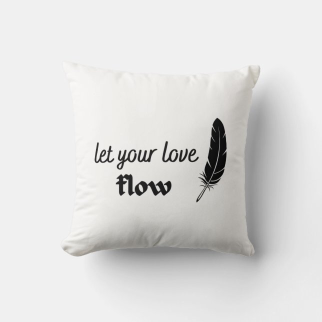 Coussin Laissez votre flux d'amour (Recto)