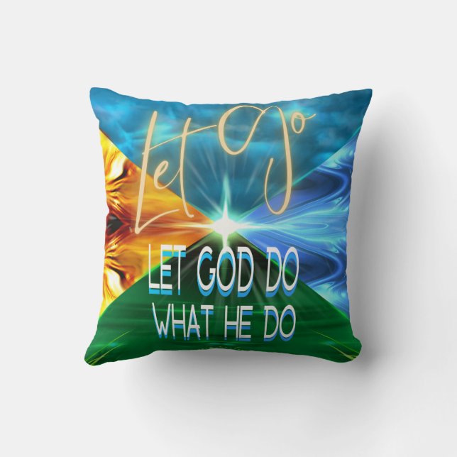 Coussin Laissons Dieu Faire Ce Qu'Il Fait (Verso)