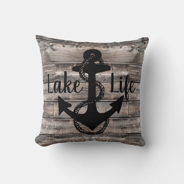 Coussin LAKE nautique LIFE + ANCRE | (Recto)