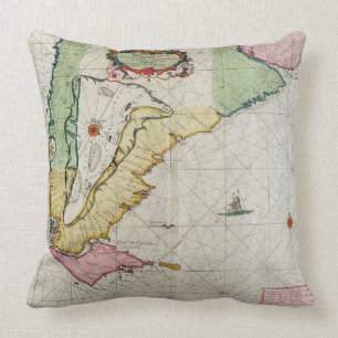 Coussin L'Amérique, plaquent 17 de 'Le Nouveau et d'Illum