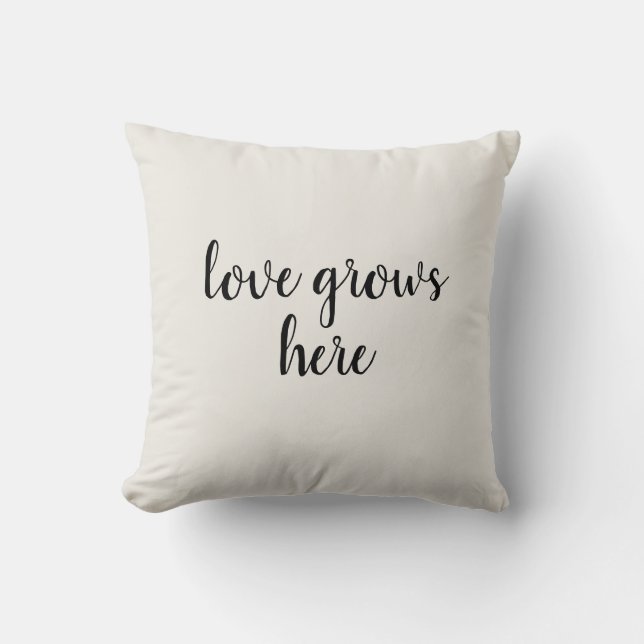 Coussin L'Amour Cultive Ici Wreath Farmhouse Jeter Oreille (Recto)