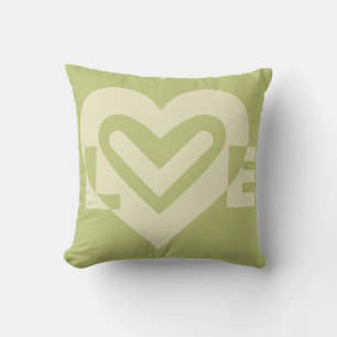Coussin L'amour dans Sage Green