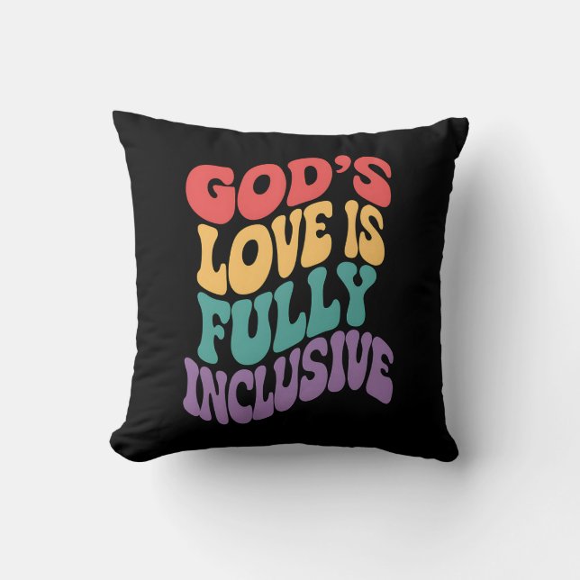 Coussin L'Amour de Dieu est entièrement inclusif Christian (Recto)