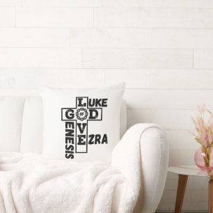 Coussin L'Amour De Dieu Mot-De-Croix Biblique