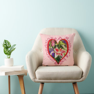 Coussin L'amour de la mère est inconditionnel joli coeur f