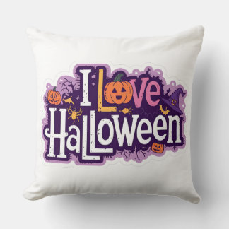 Coussin L'amour de l'Halloween rose Jeu d'oreiller : Festi