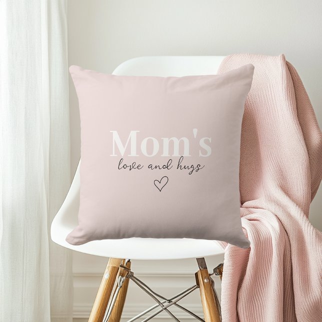 Coussin L'amour de maman et ses câlins rose | Cadeau de la (Créateur téléchargé)