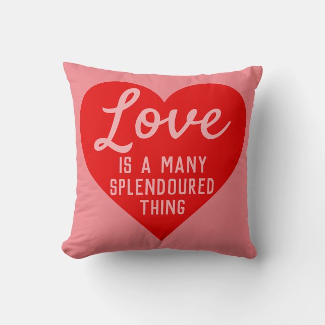 Coussin L'amour est un message de beaucoup de choses magni (Recto)