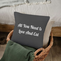 L'Amour Et Le Chat Personnalisé Citation Cute Gris