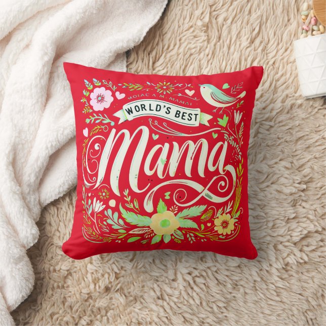 Coussin L'amour maternel célébrée : "Meilleure maman du mo (Couverture)