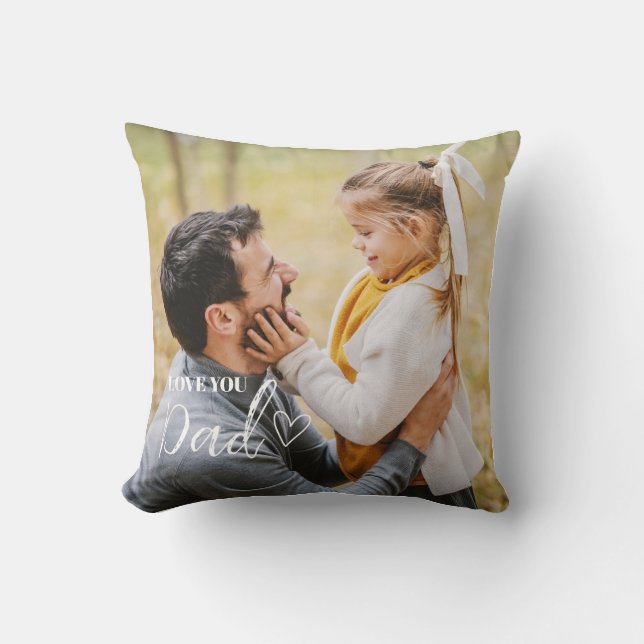 Coussin L'Amour Personnalisé Papa Photo (Recto)