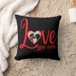 Coussin L'amour personnalisé Vous Plus Rouge et Noir