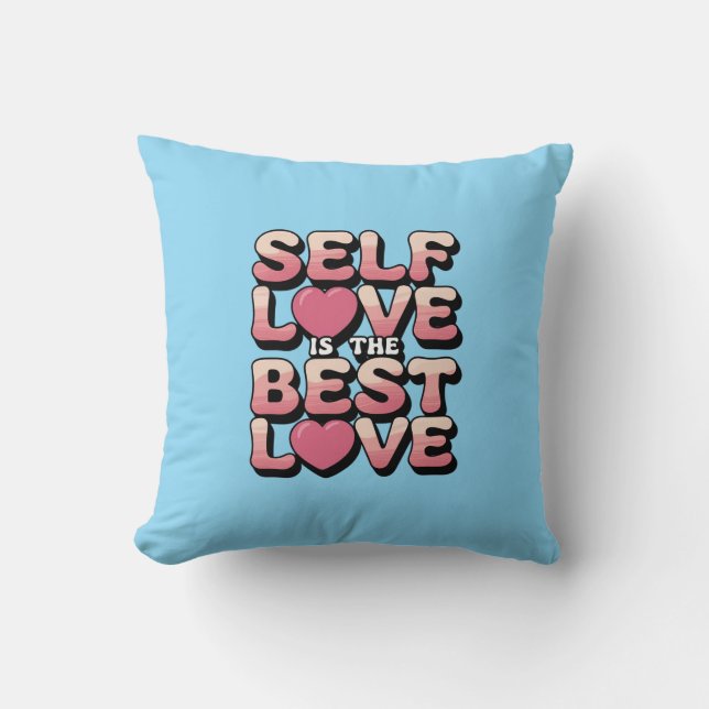 Coussin L'amour personnel est le meilleur amour (Recto)