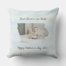 Coussin L'Amour Vit Dans L'État De L'Iowa Façonné Photo Pe