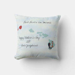Coussin L'Amour Vit Dans L'État D'Hawaï Formé Photo Person