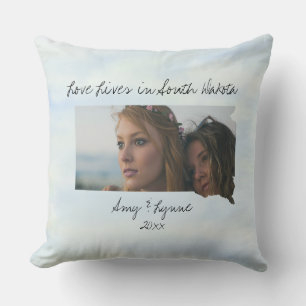 Coussin L'Amour Vit Dans L'État Du Dakota Du Sud