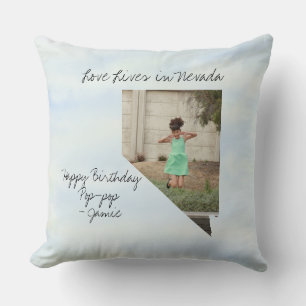 Coussin L'Amour Vit Dans L'État Du Nevada Photo En Forme
