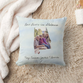 Coussin L'Amour Vit En Alabama Etat Façonné Photo Personna